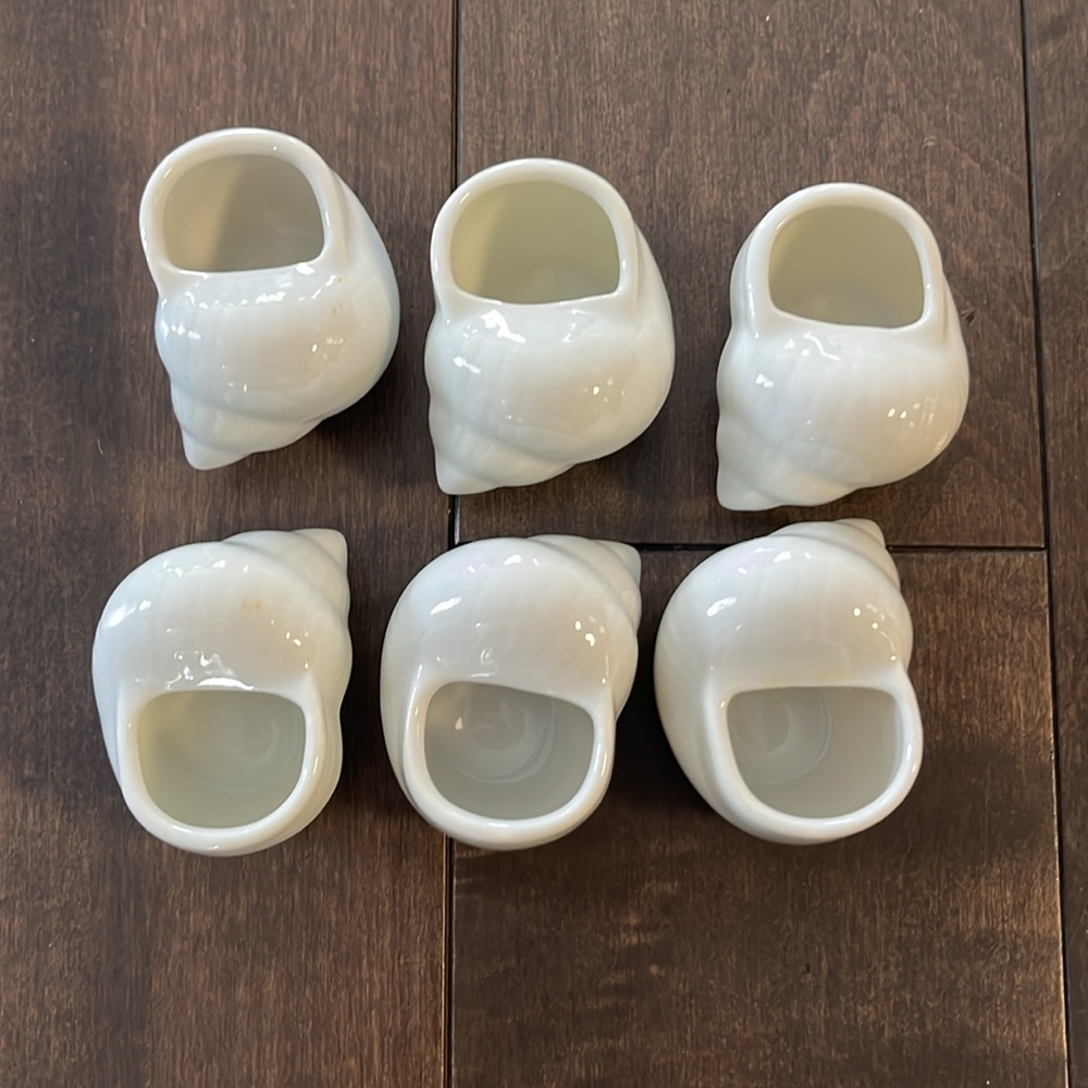 6 ceramic shells, escargot